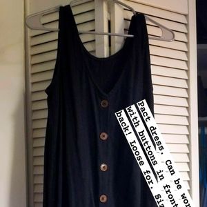 Pact button down dress